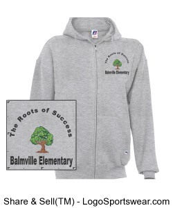 Balmville Adult Hoodie Grey Design Zoom